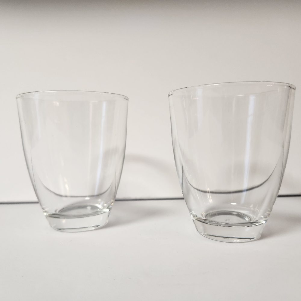 Set of 2 Clear Glass Votives